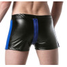 LEADER Short avec Zip Brut Noir-Bleu